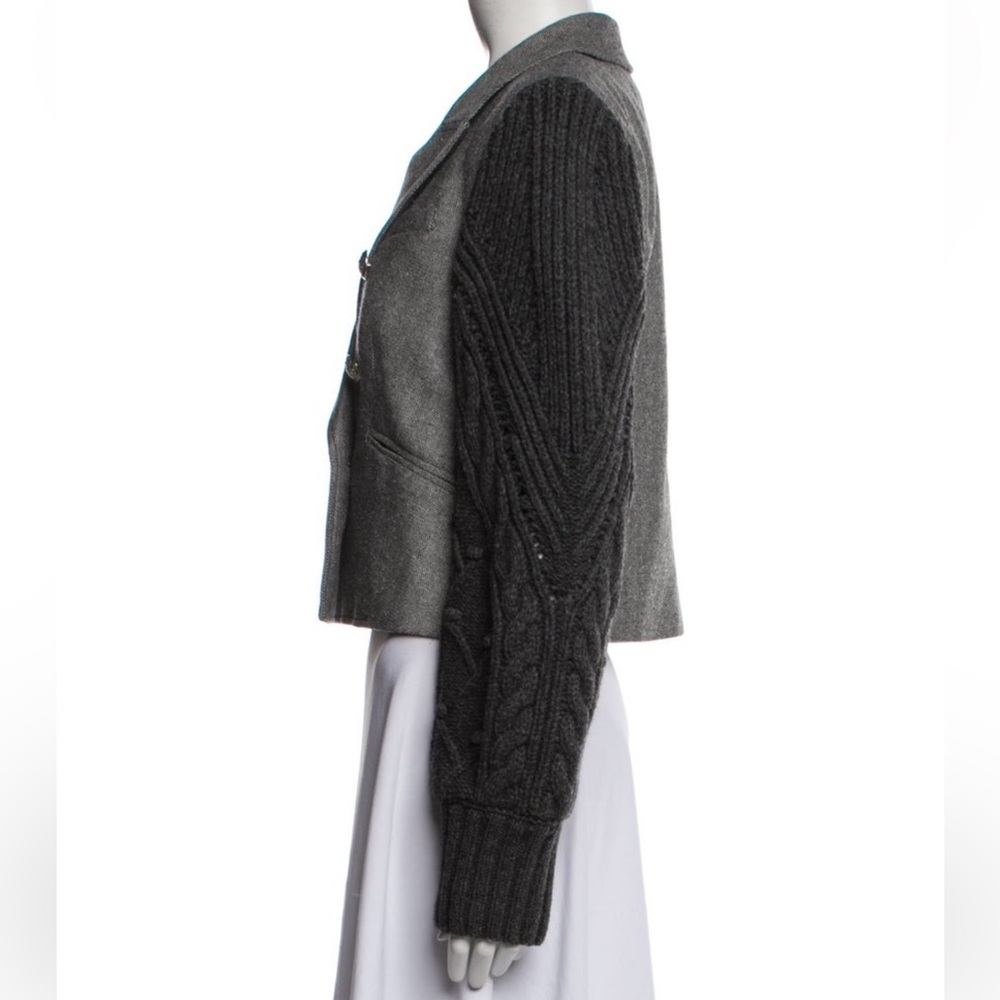 Veronica Beard Eamon Mixed Media Grey Jacket NWOT - Picture 6 of 9